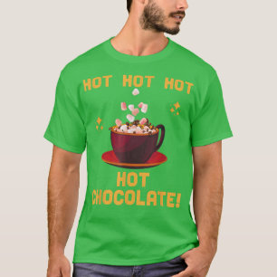 Camiseta Navidades Caen en invierno Chocolate caliente muje