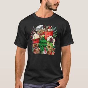 Camiseta Navidades Café Helado Café Cacao Caliente Café Caf