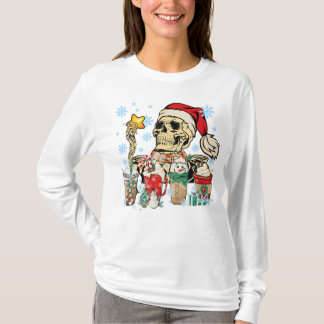 Camiseta Navidades Café Skeleton Latte Snowmen Sweets Sno