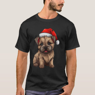 Camiseta Navidades Cairn Terrier Dog Santa Hat Gracioso Nav