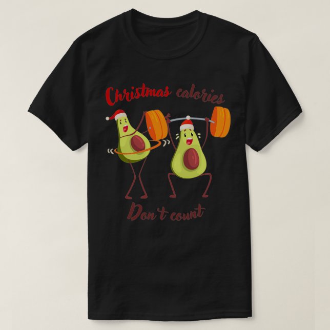 Camiseta Navidades calorías no cuentan (Diseño del anverso)