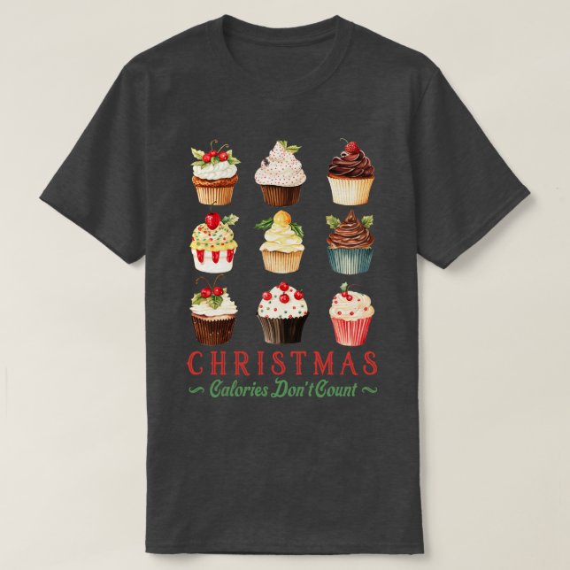 Camiseta Navidades calorías no cuentan 3 (Diseño del anverso)