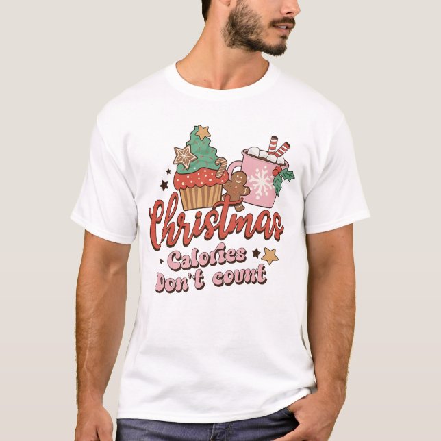 Camiseta Navidades Calorías no cuentan camisetas, Cristo gr (Anverso)
