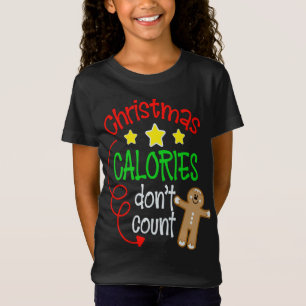 Camiseta Navidades calorías no cuentan - divertido jengibre