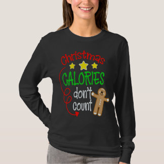 Camiseta Navidades calorías no cuentan - divertido jengibre