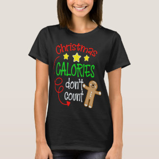 Camiseta Navidades calorías no cuentan - divertido jengibre