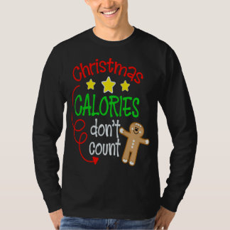 Camiseta Navidades calorías no cuentan - divertido jengibre