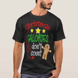 Camiseta Navidades calorías no cuentan - divertido jengibre