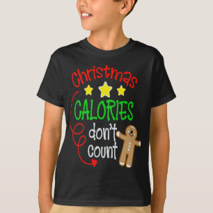 Camiseta Navidades calorías no cuentan - divertido jengibre