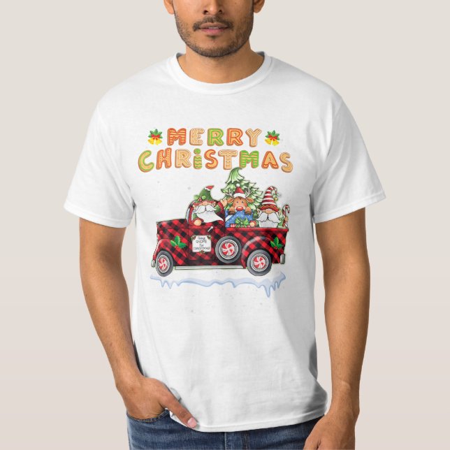 Camiseta Navidades Camión Buffalo Plaid Chr (Anverso)