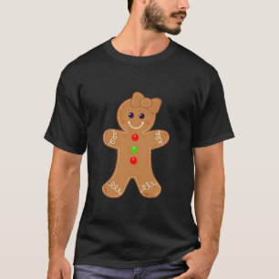 Camiseta Navidades Camisas Chicas de Gingerbread Cookie Bak