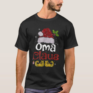 Camiseta Navidades Camisas de Oma Claus Familia Pajama coin