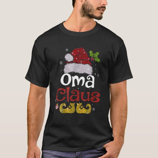 Camiseta Navidades Camisas de Oma Claus Familia Pajama coin (Anverso)