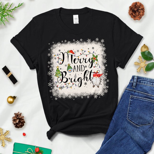 Camiseta Navidades Camisetas, Navidades Tee, Merry y Bright (Subido por el creador)