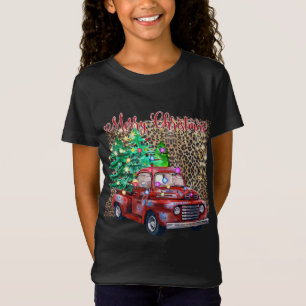 Camiseta Navidades campesinos Camión Rojo Estético Christma