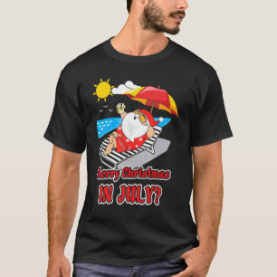 Camiseta Navidades Cancelados Santa Sunbathing Enjoy Beach