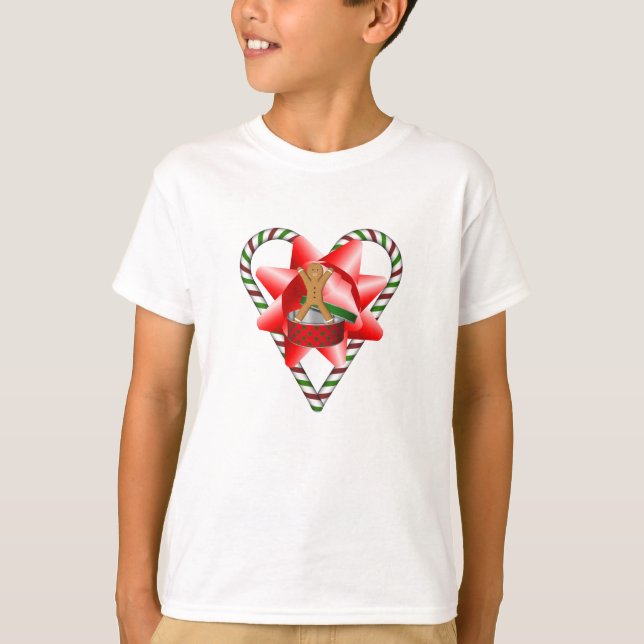 Camiseta Navidades Candy Cane Heart Cookie (Anverso)