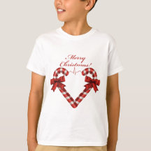 Navidades Candy Cane Heart Ekg Strip Personalizado