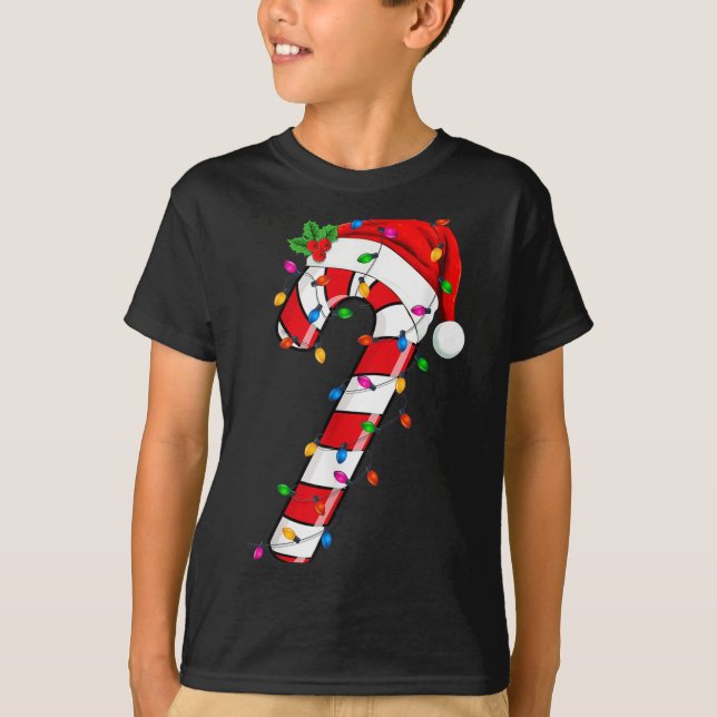 Camiseta Navidades Candy Cane Santa Xmas Niños Pequeños Jóv (Anverso)