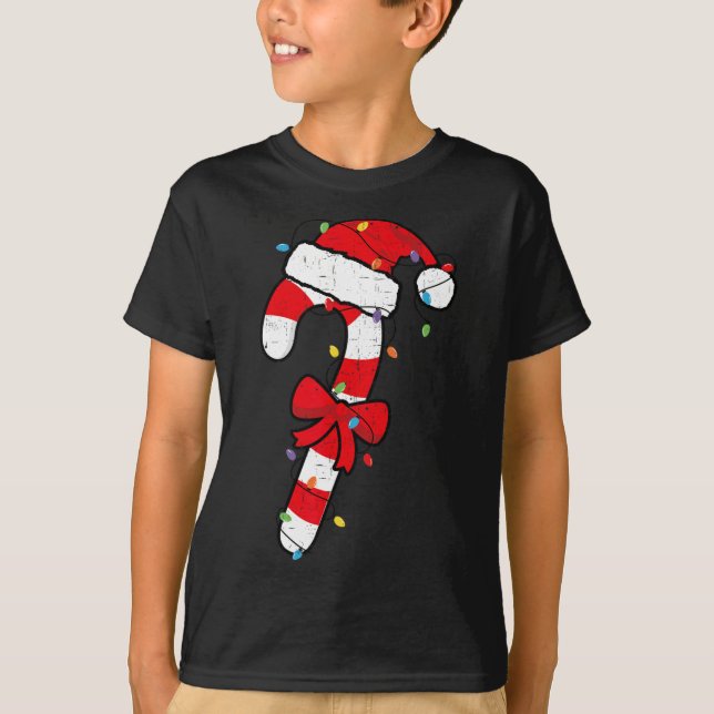 Camiseta Navidades Candy Cane Santa Xmas Niños Pequeños Jóv (Anverso)