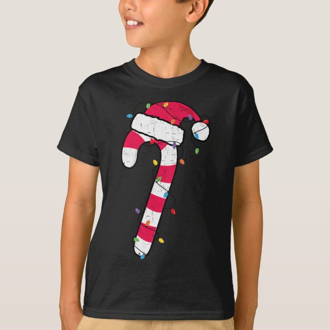 Camiseta Navidades Candy Cane Santa Xmas Niños Pequeños Jóv (Anverso)