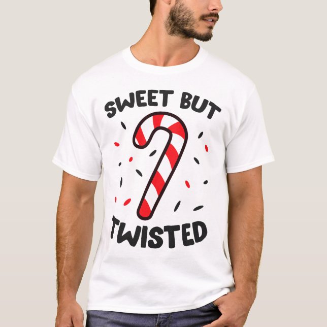 Camiseta Navidades Candy Cane Sweet Pero Twist (Anverso)