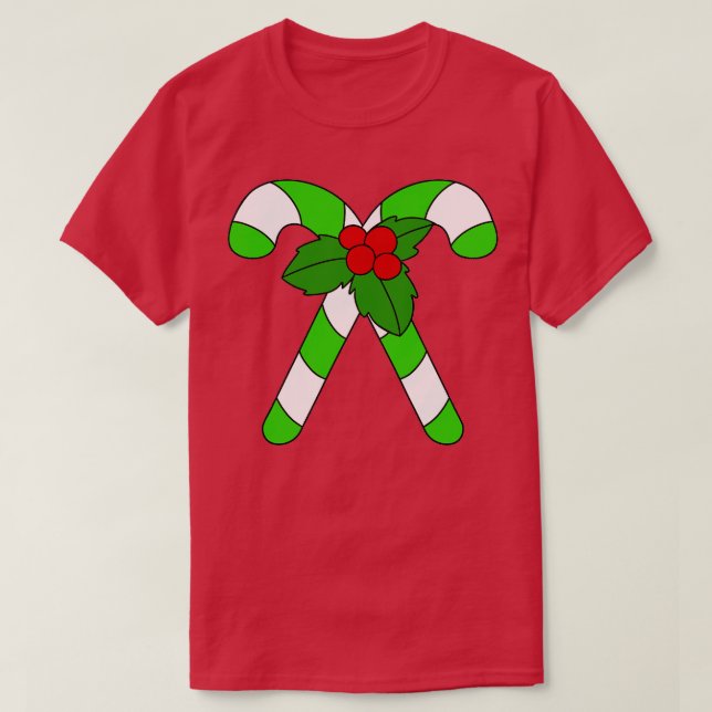 Camiseta Navidades Candy Cane TShirt (Diseño del anverso)