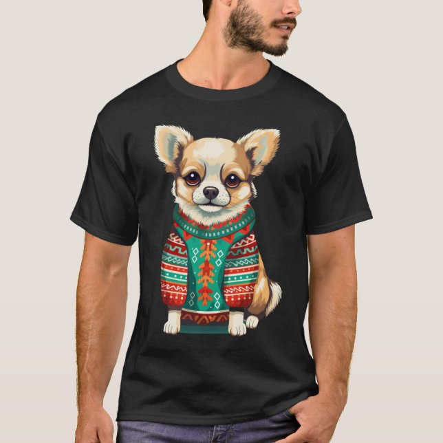 Camiseta Navidades caninos diversión de moda (Anverso)