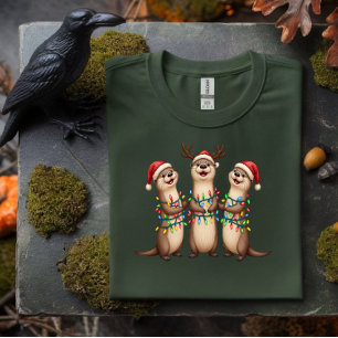 Camiseta Navidades cantando nutrias