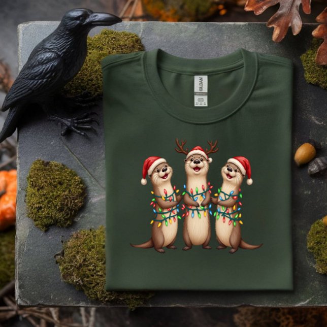 Camiseta Navidades cantando nutrias (Subido por el creador)