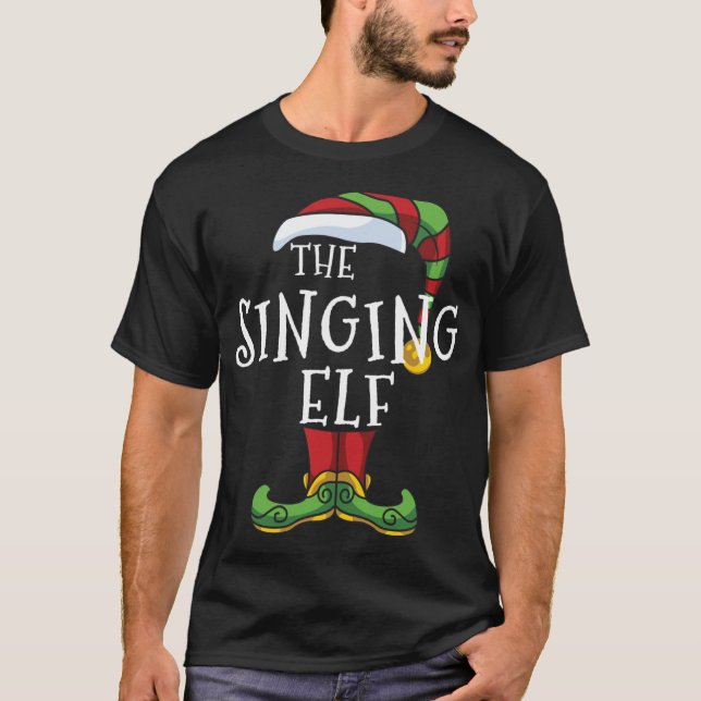 Camiseta Navidades cantantes casados con la familia Elf dan (Anverso)