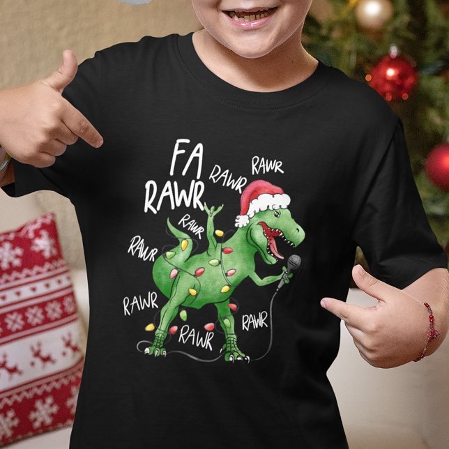 Camiseta Navidades cantantes de Cute Fa Rawr Dinosaur (Subido por el creador)