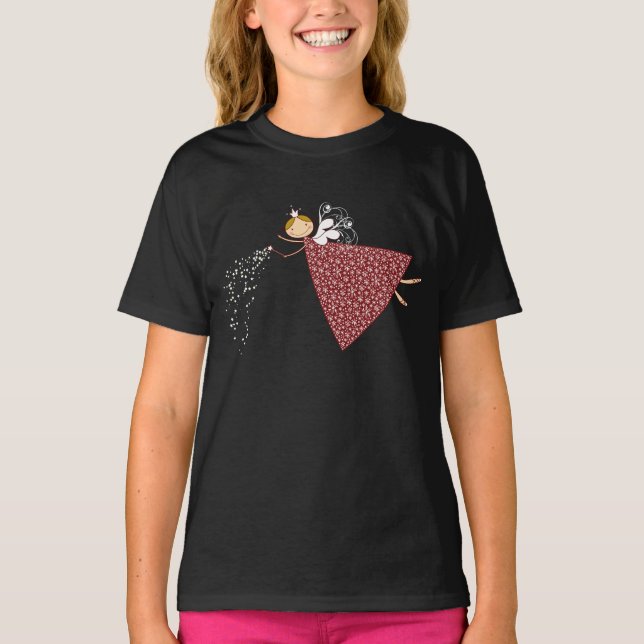 Camiseta Navidades caprichosos de copas de nieve Fairy Ange (Anverso)