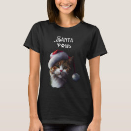 Camiseta Navidades caprichosos Santa Paws Cat