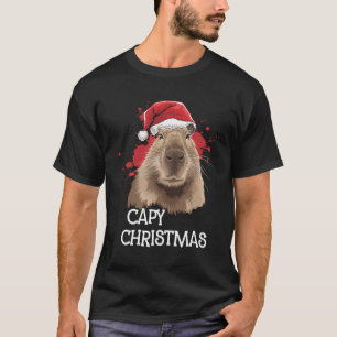 Camiseta Navidades capy Navidad Santa Hat Pajama Rodent Ani