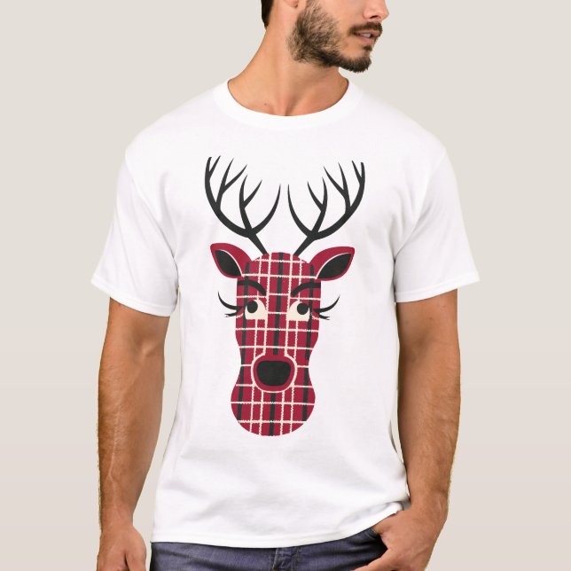 Camiseta Navidades Cara a prueba de renos (Anverso)