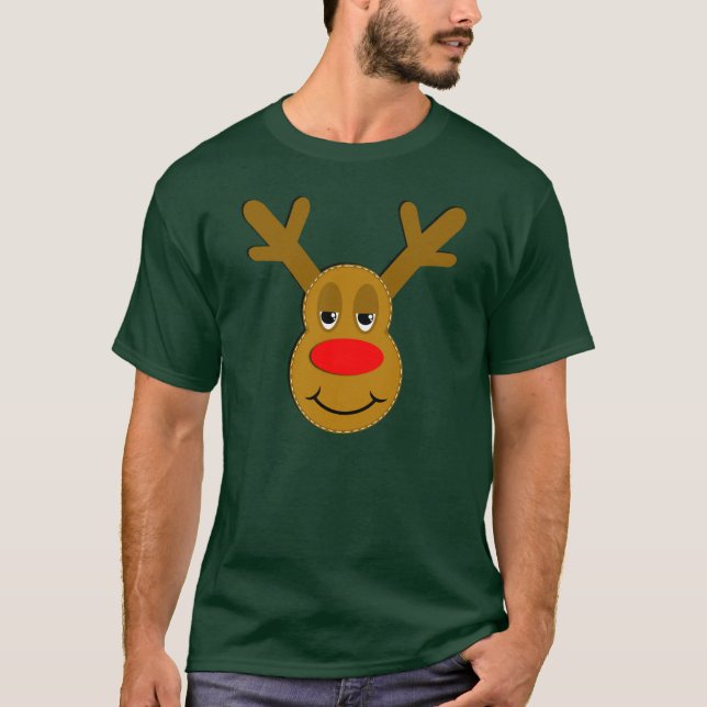 Camiseta Navidades Cara de reno (Anverso)