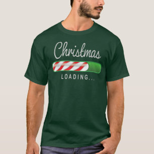 Camiseta Navidades cargando Candy Cane Nerd Geek Fun