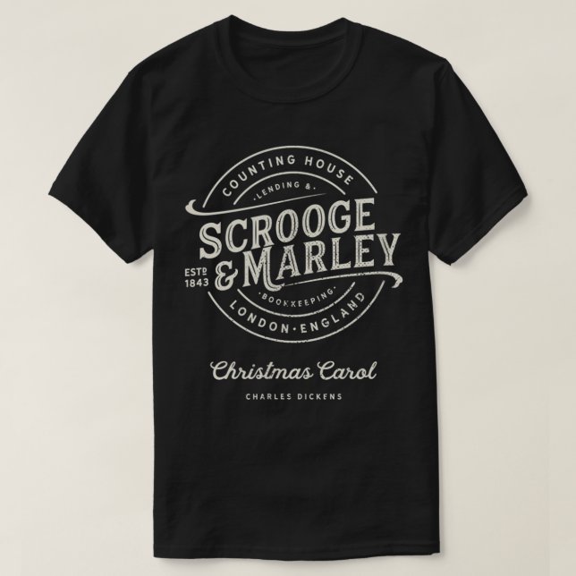 Camiseta Navidades Carol, Scrooge ' Marley, Holiday Design, (Diseño del anverso)