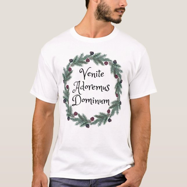 Camiseta Navidades Carol Venite Adoremus Dominum (Anverso)