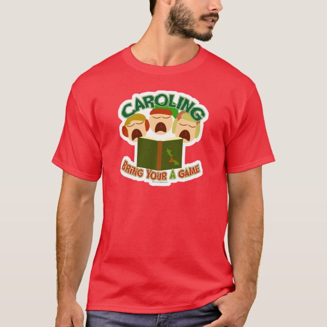 Camiseta Navidades Caroling Cute Holiday Personalizado Art (Anverso)