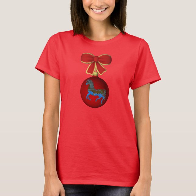 Camiseta Navidades Carousel Horse Cute vacaciones (Anverso)