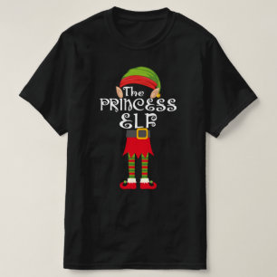 Camiseta navidades casamentales de la familia princesa elf