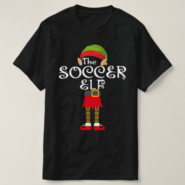 Camiseta navidades caseros de fútbol de elfo (Diseño del anverso)
