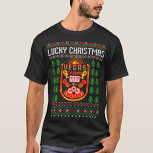 Camiseta Navidades Casino Poker Gambling Las Vegas Ugly Xma