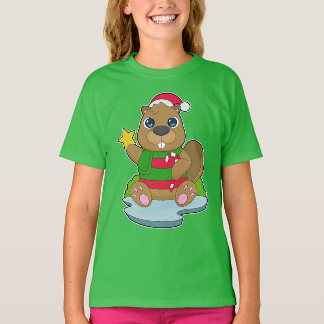 Camiseta Navidades castores Candy (Anverso)