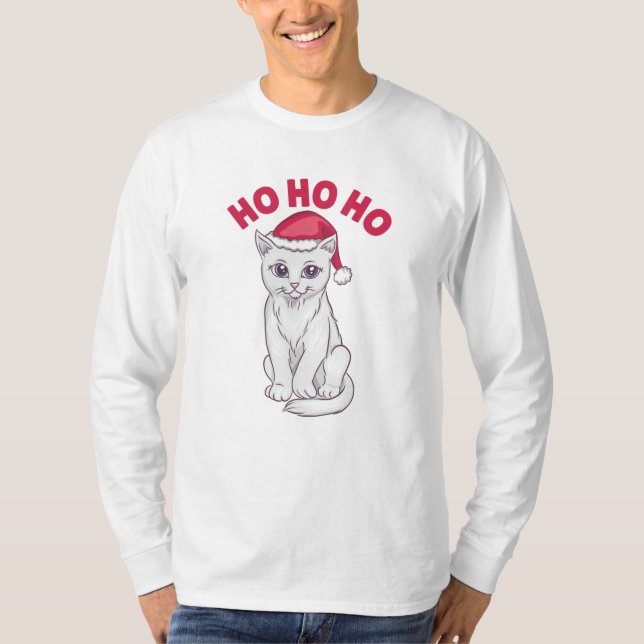 Camiseta Navidades Cat Ho Ho Ho Ho (Anverso)