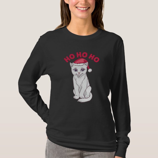 Camiseta Navidades Cat Ho Ho Ho Ho (Anverso)