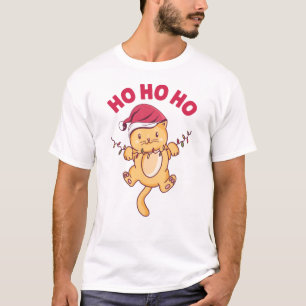 Camiseta Navidades Cat Ho Ho Ho Ho