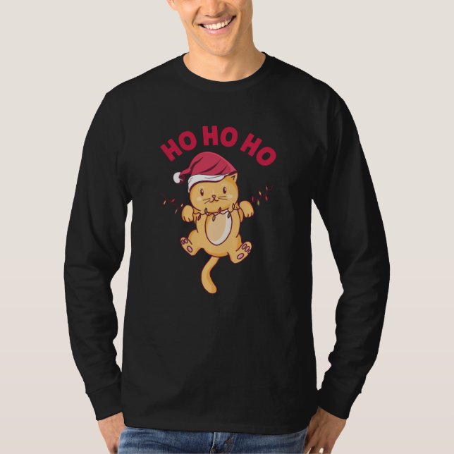 Camiseta Navidades Cat Ho Ho Ho Ho (Anverso)